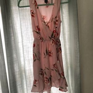 Aqua Pink Floral Mini Dress Size XS